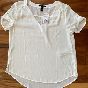 Forever 21 woven Ivory Top
